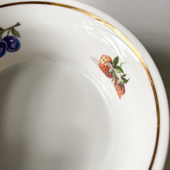 Graf von Henneberg JL Menau Fruits Nuts Gold Trim Dessert Bowls GDR Germany 6pc - Picture 4 of 8